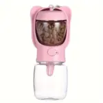 Portable Pet Water Bottle for Dispensing Water During Travel with Attached Food Container – gallery image 2