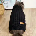 High-Neck Pet Cuffs for Neck Coverage & Warmth, Textured Fabric – gallery image 8