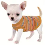 Pink Striped Ribbed Dog Vest for Easy Pullover Wear with Soft Knit Fabric – gallery image 11