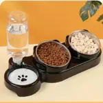3-in-1 Pet Feeder and Automatic Water Dispenser for Cat and Dog Feeding with Non-Slip Tilted Bowl – gallery image 3