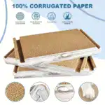 Collapsible Six-Sided Cardboard Cat Scratch Pad for Scratching & Play, Corrugated Surface – gallery image 7