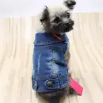 Vintage Imitation Denim Sleeveless Pet Vest for Spring and Autumn Wear – gallery image 7