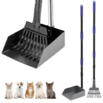 Stainless Steel Pooper Scooper Set for Pet Waste Pickup & Removal with Tray and Rake – gallery image 14