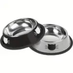 2pcs Stainless Steel Cat Bowls for Pet Feeding with Non-Slip Rubber Base – gallery image 12