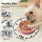 Interactive Slow Feeder Dog Bowl for Controlled Feeding & Slower Eating, Plastic Puzzle Design – gallery image 8