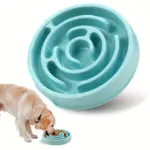 Interactive Slow Feeder Dog Bowl for Controlled Feeding & Slower Eating, Plastic Puzzle Design – main image