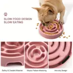 Interactive Slow Feeder Dog Bowl for Controlled Feeding & Slower Eating, Plastic Puzzle Design – gallery image 6