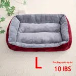 Pet Sleeping Nest Sofa Bed for Cats and Dogs for Resting & Lounging, Thick Rectangular Mattress – gallery image 9