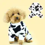 Dog Pajamas for Year-Round Wear with Soft Textured Fabric and Cow Spot Pattern – gallery image 7