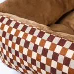 Soft Plaid Dog Bed for Resting & Sleeping with Polyester Fabric – gallery image 2