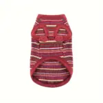 Pink Striped Ribbed Dog Vest for Easy Pullover Wear with Soft Knit Fabric – gallery image 17