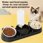 Stainless Steel Pet Bowl for Feeding with Slanted Design – gallery image 9