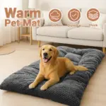 Plush Pet Bed Mattress for Resting & Lounging with Raised Edges and Rectangular Design – gallery image 5