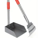 Stainless Steel Pooper Scooper Set for Pet Waste Pickup & Removal with Tray and Rake – gallery image 13