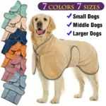 Quick-Dry Dog Bathrobe Towel for Drying After Baths & Grooming, Soft Fabric – gallery image 10
