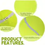 Inflatable Large Tennis-Style Ball for Interactive Pet Play & Training – gallery image 10