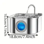 Stainless Steel Pet Water Fountain for Automatic Drinking Water Dispensing with Transparent Water Window – gallery image 4