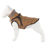Winter Dog Coat with Harness Vest for Walking & Outdoor Use, Reflective Padded Design – main image
