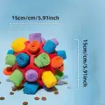Interactive Snuffle Ball for Dogs for Treat Dispensing & Puzzle Play, Durable Rubber Design – gallery image 4