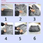 Pet Sleeping Nest Sofa Bed for Cats and Dogs for Resting & Lounging, Thick Rectangular Mattress – gallery image 18