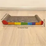 Rainbow Bone-Shaped Cat Scratching Board for Scratching & Resting – gallery image 4