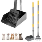 Stainless Steel Pooper Scooper Set for Pet Waste Pickup & Removal with Tray and Rake – gallery image 5