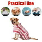 Dog Bath Robe for Drying After Baths and Grooming, Adjustable Snap Closure, Machine Washable – gallery image 15
