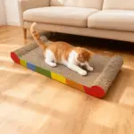 Rainbow Bone-Shaped Cat Scratching Board for Scratching & Resting – gallery image 5
