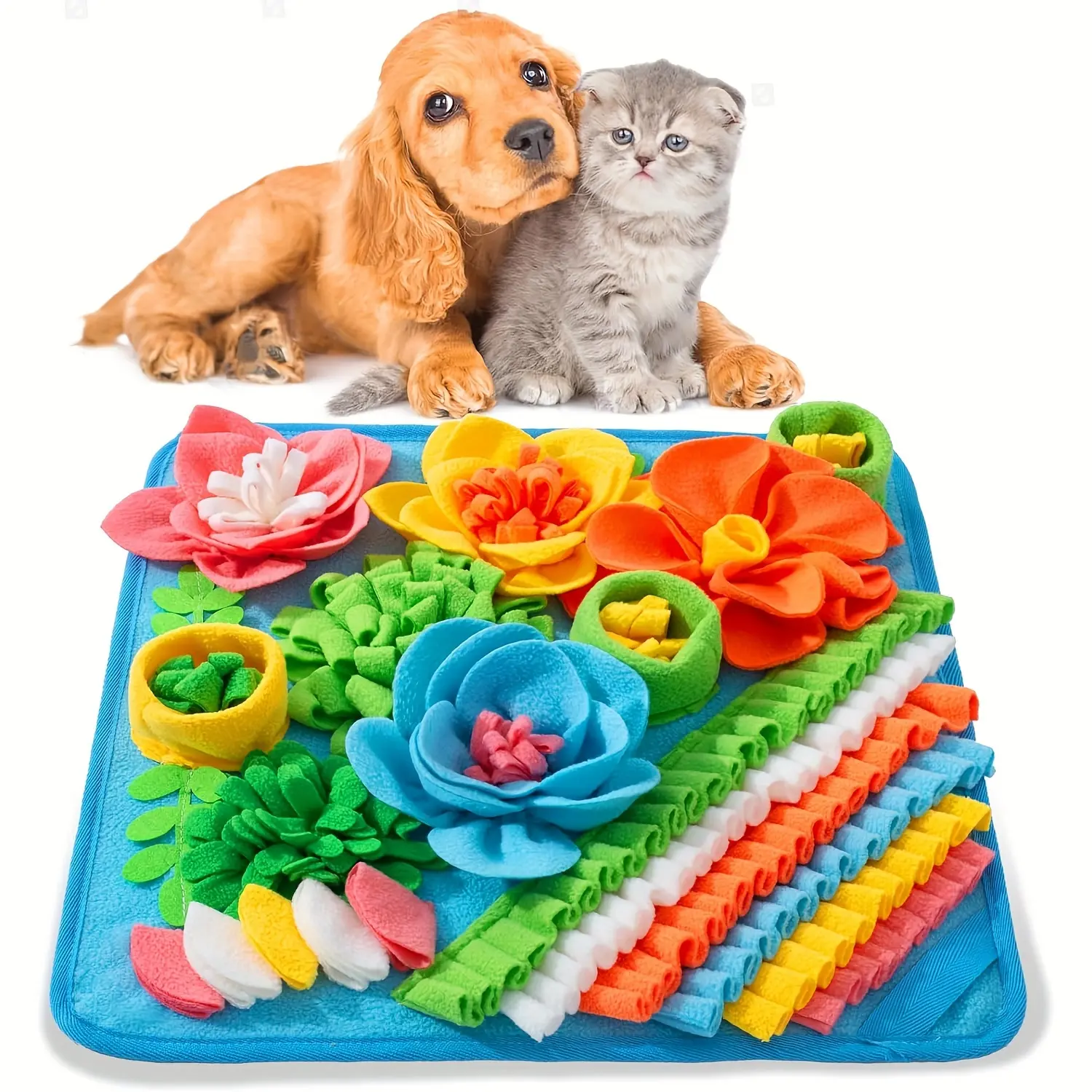 37060036cc39dde3eebfaa4f186ab00e Pet Sniffing Pad for Slow Feeding & Puzzle Play with Two-Tone Color Design – main image