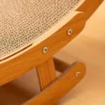 Sisal Rocking Chair Cat Scratcher for Scratching & Lounging with Wooden Frame and Hammock-Style Bed – gallery image 6