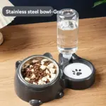 3-in-1 Pet Feeder and Automatic Water Dispenser for Cat and Dog Feeding with Non-Slip Tilted Bowl – gallery image 6