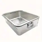 Stainless Steel Cat Litter Box for Containing Litter with Double-Layer Design – gallery image 4
