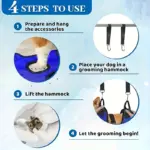 Pet Grooming Hammock for Nail Trimming & Grooming Support with Hanging Strap Design – gallery image 10