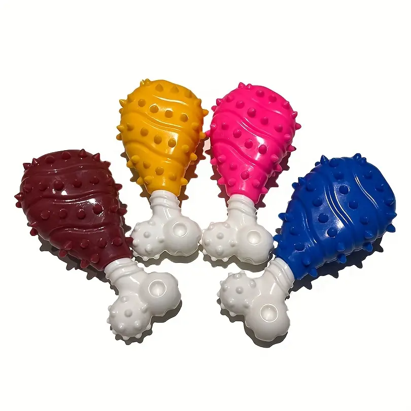 3f4f3a7d-ab63-4123-a969-55d6ef45b2da Dog Teeth Cleaning Chew Toy for Chewing & Dental Cleaning, Chicken Leg Shape – main image