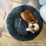 Plush Round Dog Bed for Resting & Sleeping with Deep Bolstered Shape – gallery image 4
