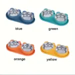 Double Stainless Steel Dog Bowls with No-Spill Stand for Drinking & Feeding – gallery image 16