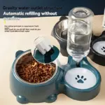3-in-1 Pet Feeder and Automatic Water Dispenser for Cat and Dog Feeding with Non-Slip Tilted Bowl – gallery image 7