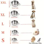 Stainless Steel Pet Bowl for Food and Water with Hanging Straps and Screw-Mount Hardware – gallery image 8