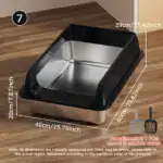Semi-Closed Stainless Steel Cat Litter Box for Containing Litter Scatter with Matching Scoop – gallery image 24