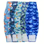 5-Piece Reusable Belly Wraps for Male Dogs for Washable Diapering – main image