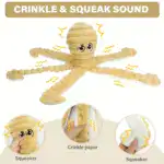 Squeaky Octopus Plush Dog Toy for Chewing and Interactive Play with Soft Stuffed Design – gallery image 5