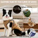 Winter Dog Coat with Harness Vest for Walking & Outdoor Use, Reflective Padded Design – gallery image 7