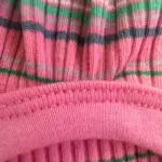 Pink Striped Ribbed Dog Vest for Easy Pullover Wear with Soft Knit Fabric – gallery image 9