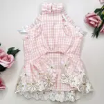 Dog Dress for Pet Wear and Costume Styling Plaid Pattern, Purple Color – gallery image 10