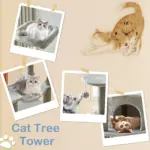 Multi-Cat Tree Tower for Climbing & Resting with Condo and Hammock, Sisal Scratching Posts – gallery image 18