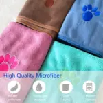 Quick-Dry Dog Bathrobe for Drying After Bathing & Grooming with Embroidered Detail – gallery image 14