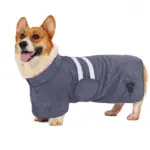 Quick-Dry Dog Bathrobe for Drying After Bathing & Grooming with Embroidered Detail – gallery image 2