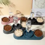 Stainless Steel Pet Bowl for Feeding with Slanted Design – gallery image 2