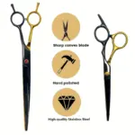 Dog Grooming Scissors for Hair Trimming & Styling with Cutting, Curved and Thinning Shears – gallery image 6