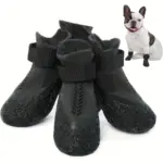 4pcs Waterproof Dog Boots for Outdoor Walking & Paw Protection, Adjustable Anti-Slip Sole – gallery image 3